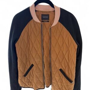 Scotch & Soda Tan and Black Quilted Jacket